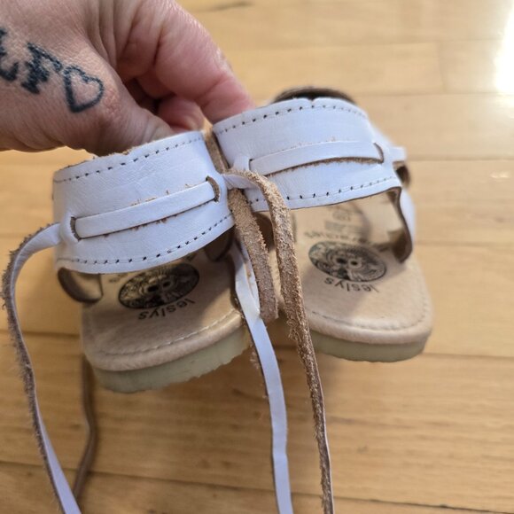 Hello Kitty white leather lace-up gladiator huarache sandals | WMS 8 - Picture 7 of 10